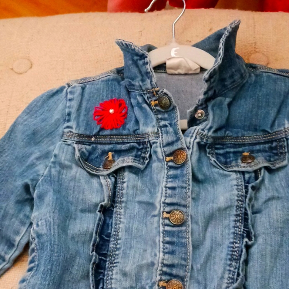 Jean jacket hand embroidered